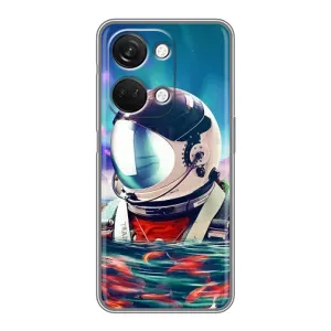 Силиконовый Чехол с принтом "Космонавты" на OnePlus Nord 3 5G (Космонавт в воде)