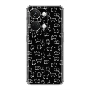 Чехол на тематику: Коты для OnePlus Nord 3 5G (Котики на черном)
