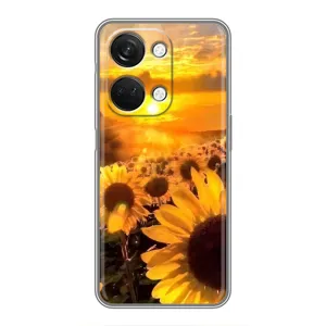 Чехол с Цветами для OnePlus Nord 3 5G (поле подсолнухов)