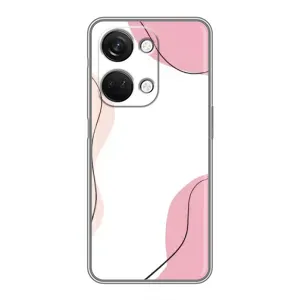 Чехол цветочный дизайн для OnePlus Nord 3 5G (Розовый фон)