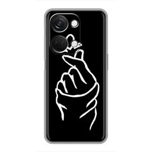 Чехлы (Знак сердечка) на OnePlus Nord 3 5G (Сердце на черном)
