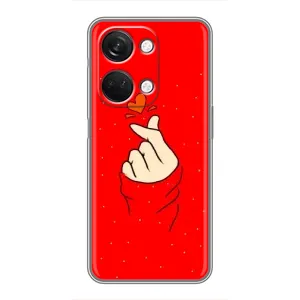 Чехлы (Знак сердечка) на OnePlus Nord 3 5G (Сердце на красном)