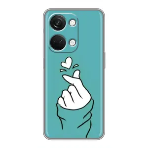 Чехлы (Знак сердечка) на OnePlus Nord 3 5G (Сердечко на бирюзовом)