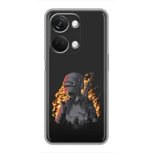 Чохол з картинкою "Герой Pubg" на OnePlus Nord 3 5G (В полум'ї)