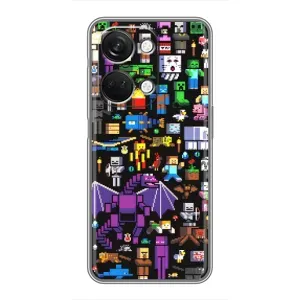 Чехол майнкрафт для OnePlus Nord 3 5G (Все персонажи)