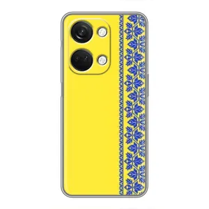 Силиконовый Чехол на OnePlus Nord 3 5G (Вышиванка на желтом)