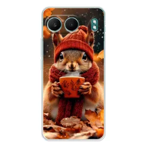 Печатный чехол «Зверята с кофе» для OnePlus Nord 4 (Белка с кофе)