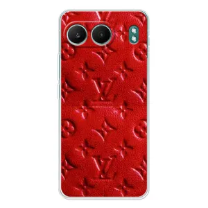 Текстурний Чохол Louis Vuitton для ВанПлас Норд 4 (Червоний ЛВ)