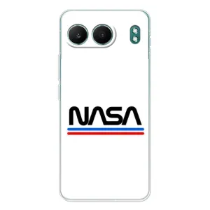 Силиконовый бампер с принтом "Наса" на OnePlus Nord 4 (NASA на белом фоне)