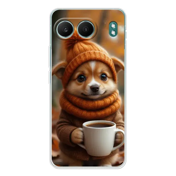 Чехол с рисунком «Собачка с кофе» для OnePlus Nord 4 Чехол с рисунком «Собачка с кофе» для OnePlus Nord 4