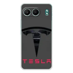 Силиконовый бампер с картинкой машины на OnePlus Nord 4 (Logo TESLA)