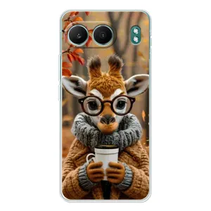 Печатный чехол «Зверята с кофе» для OnePlus Nord 4 (Жираф с кофе)