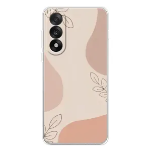 Чехол цветочный дизайн для OnePlus Nord 5 (Коричневый фон)