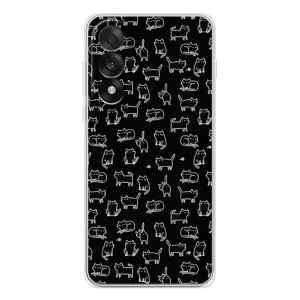 Чохол на тематику: Коти для OnePlus Nord 5 (Котики на чорному)