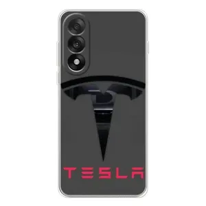 Силіконовий бампер з картинкою машини на OnePlus Nord 5 (Logo TESLA)