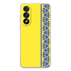 Силиконовый Чехол на OnePlus Nord 5 (Вышиванка на желтом)