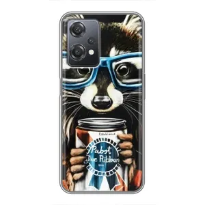 Силиконовый Чехол с Енотами на OnePlus Nord CE 2 (5G) (IV2201) (Енот в очках)