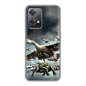 Чехол с мемами тралалело тралала для OnePlus Nord CE 2 (5G) (IV2201) (Гусини и крокодило)