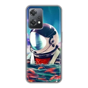 Силиконовый Чехол с принтом "Космонавты" на OnePlus Nord CE 2 (5G) (IV2201) (Космонавт в воде)