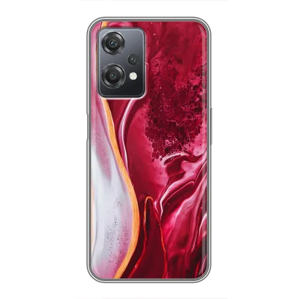 Чехол с рисунком «Красный мрамор» для OnePlus Nord CE 2 (5G) (IV2201)