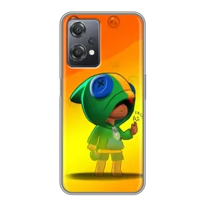 Чехол Бравл Старс для OnePlus Nord CE 2 (5G) (IV2201) (LEON в кофте)