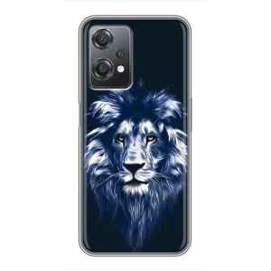 Чехол с картинкой на OnePlus Nord CE 2 (5G) (IV2201) (Лев - синий)