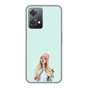 Силиконовый Чехол на OnePlus Nord CE 2 (5G) (IV2201) с картинкой Стильных Девушек (В шапке)