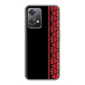 Силиконовый Чехол на OnePlus Nord CE 2 (5G) (IV2201) с картинкой Вышиванки (Вышиванка на черном)