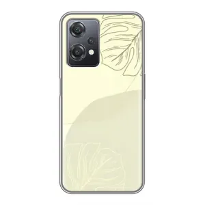 Чехол цветочный дизайн для OnePlus Nord CE 2 (5G) (IV2201) (Зелёный фон)