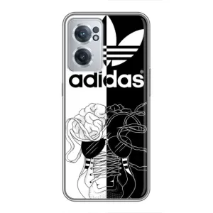 Чехол в стиле "Адидас" для ВанПлас Норд СЕ 2 Лайт 5G (Adidas шнурки)