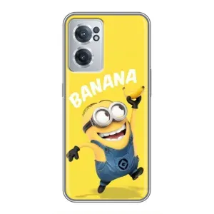Мультяшный принт на Чехол для ВанПлас Норд СЕ 2 Лайт 5G (Banana)
