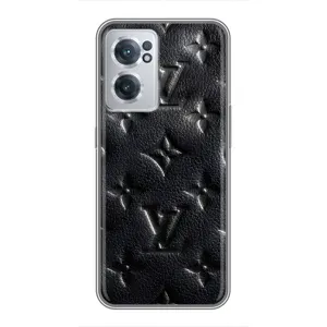Текстурный Чехол Louis Vuitton для ВанПлас Норд СЕ 2 Лайт 5G (Черный ЛВ)