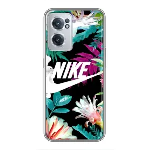 Силиконовый Чехол на OnePlus Nord CE 2 Lite 5G с картинкой Nike (Цветочный Nike)