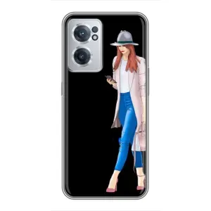 Чехол с картинкой Модные Девчонки OnePlus Nord CE 2 Lite 5G (Девушка со смартфоном)