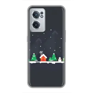 Силиконовый бампер на рождество для OnePlus Nord CE 2 Lite 5G (Город зимний)
