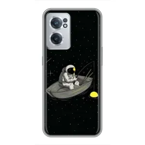 Силиконовый Чехол с принтом "Космонавты" на OnePlus Nord CE 2 Lite 5G (Космонавт на рыбалке)