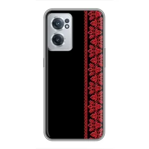 Силиконовый Чехол на OnePlus Nord CE 2 Lite 5G (Красная Вышиванка)