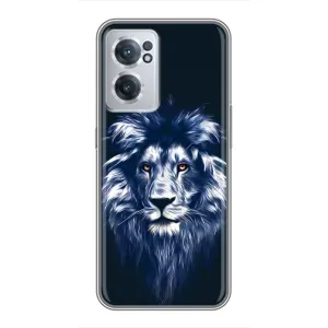 Чехол с картинкой на OnePlus Nord CE 2 Lite 5G (Лев - синий)