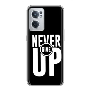 Силиконовый Чехол на OnePlus Nord CE 2 Lite 5G с картинкой Nike (Never Give UP)
