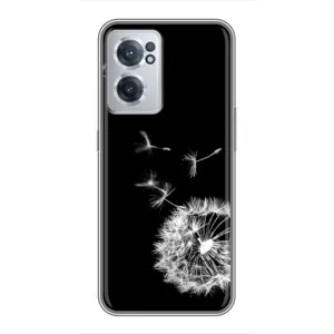 Силіконовий Чохол з кульбабками на OnePlus Nord CE 2 Lite 5G (Кульбабка на чорному)
