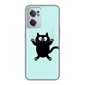 Силиконовый чехол с котиком для OnePlus Nord CE 2 Lite 5G (Падающий кот)