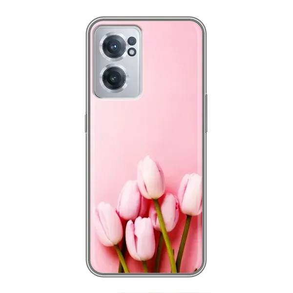 Чехол с рисунком «Розовые тюльпаны» для OnePlus Nord CE 2 Lite 5G