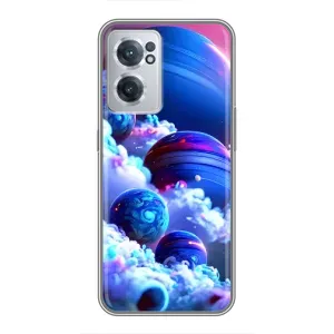 Чехлы КОСМОС для OnePlus Nord CE 2 Lite 5G (Синие планеты)