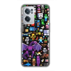 Чехол майнкрафт для OnePlus Nord CE 2 Lite 5G (Все персонажи)