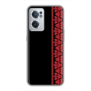 Силиконовый Чехол на OnePlus Nord CE 2 Lite 5G с картинкой Вышиванки (Вышиванка на черном)