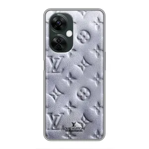 Текстурный Чехол Louis Vuitton для ВанПлас Норд СЕ 3 Лайт (Белый ЛВ)