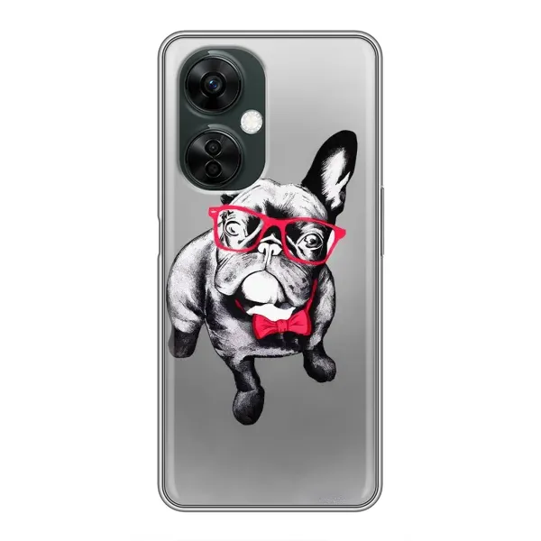 Чехол с рисунком «Бульдог в очках» для OnePlus Nord CE 3 Lite Чехол с рисунком «Бульдог в очках» для OnePlus Nord CE 3 Lite