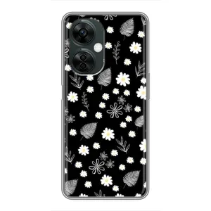 Чохли з тематикою "КВІТИ" на OnePlus Nord CE 3 Lite (цвітіння на чорному)