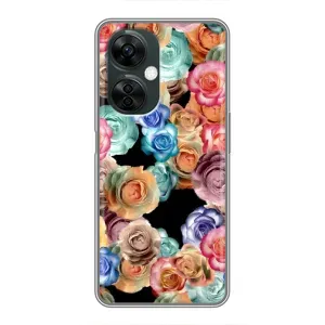 Чохли з тематикою "КВІТИ" на OnePlus Nord CE 3 Lite (Квіти на чорному)
