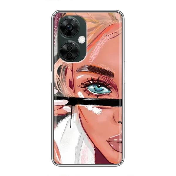 Чехол с рисунком «Девушка и ресницы» для OnePlus Nord CE 3 Lite